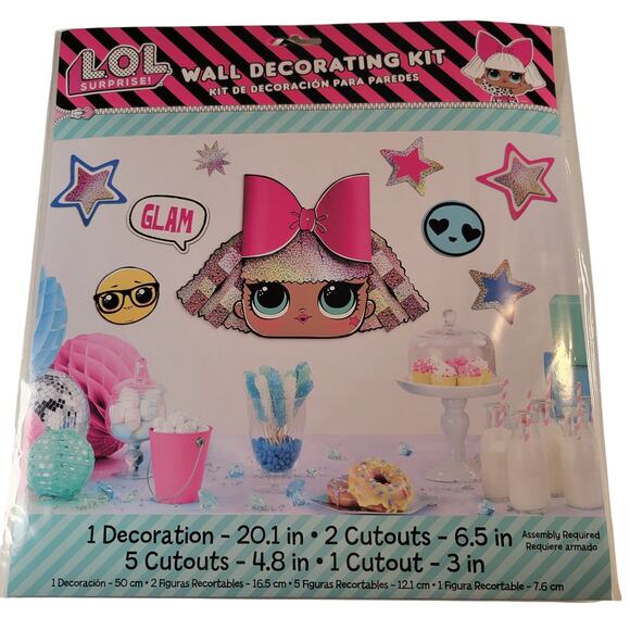 LOL Surprise Wall Decorating Kit Party Cutouts Set of 9 Pieces Birthday - Picture 11 of 11
